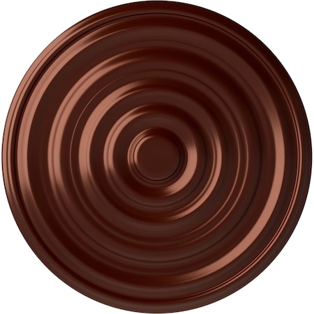 Ekena Millwork Carton Ceiling Medallion (For Canopies up to 3 3/4"), 17 3/4"OD x 1 3/8"P, Antique Copper CM18CAACS